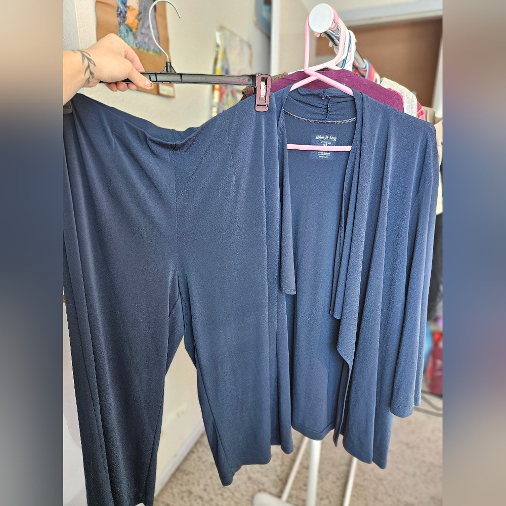Navy Blue White Stag Pantsuit